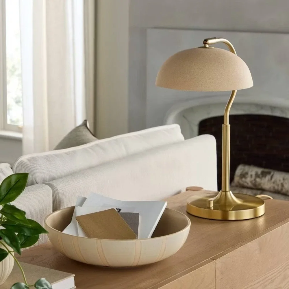 Ceramic Shade Table Lamp Brass - Hearth & Hand Magnolia, Target